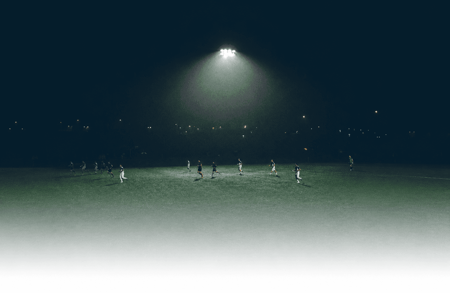 Football field at night